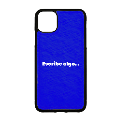 Funda de piel (azul navy)