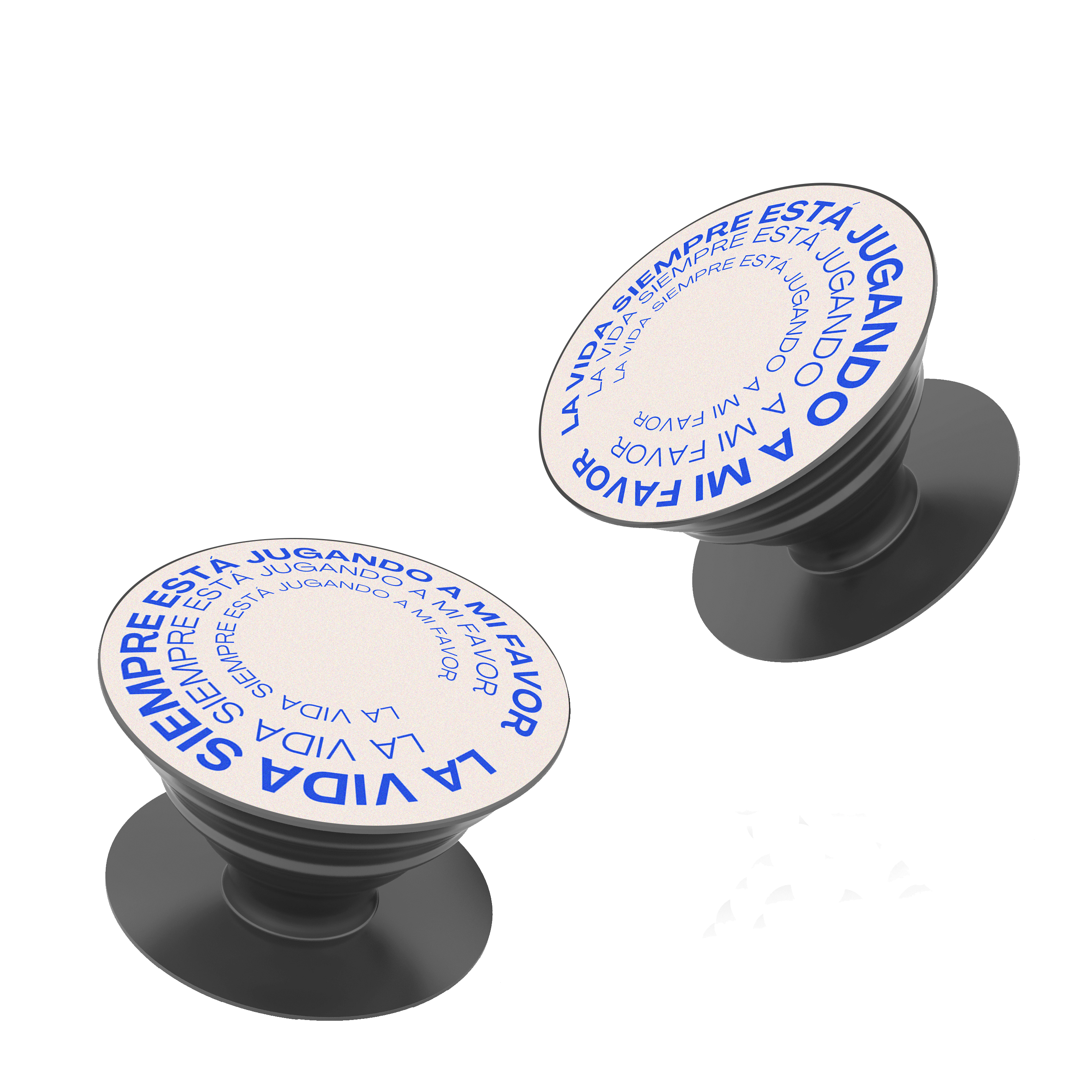 "La vida siempre esta jugando a mi favor" en pop socket