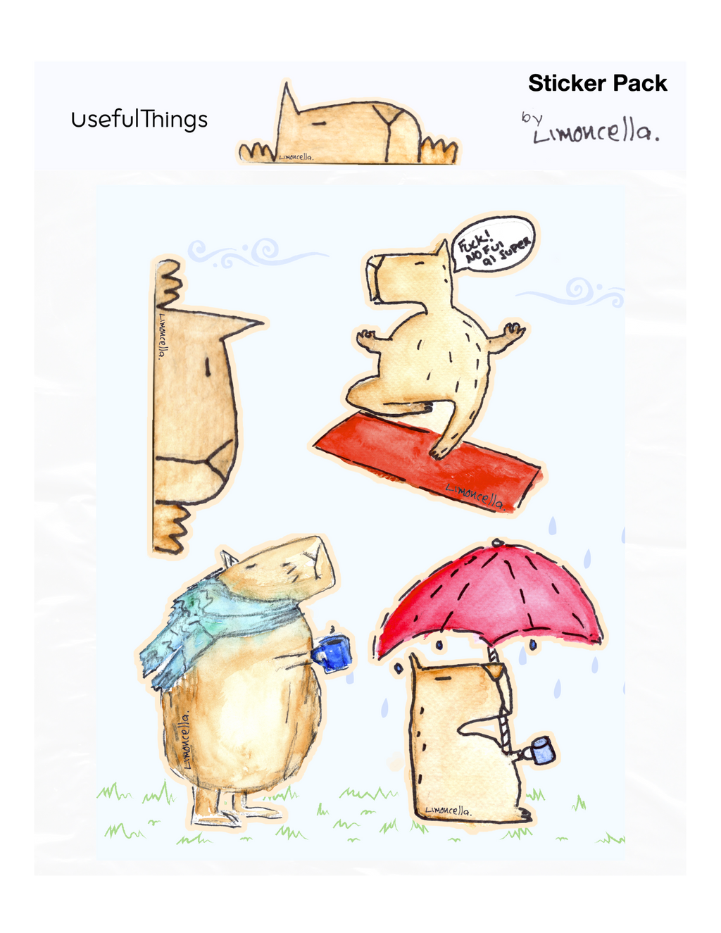 pack stickers capibara